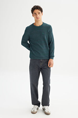 Pamuklu Regular Fit Normal Kesim Bisiklet Yaka Triko Kazak