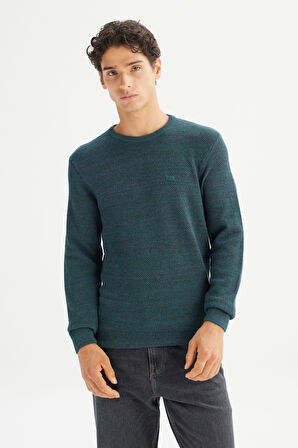 Pamuklu Regular Fit Normal Kesim Bisiklet Yaka Triko Kazak