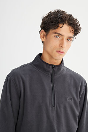 Regular Fit Normal Kesim Fermuarlı Dik Yaka Polar