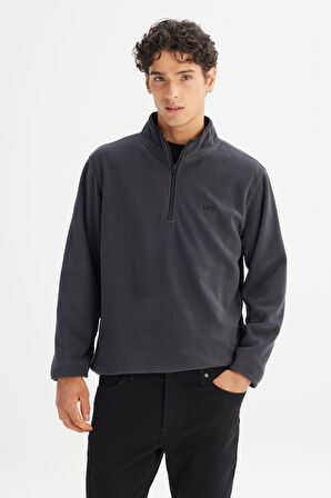 Regular Fit Normal Kesim Fermuarlı Dik Yaka Polar