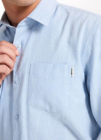 Wrangler Regular Fit Mavi Erkek Gömlek W2520583400 Mavi Gömlek