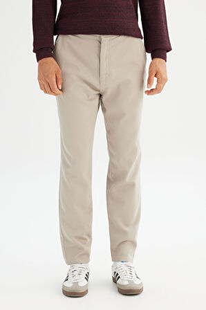 Pamuklu Regular Fit Normal Kesim Cepli Chino Pantolon