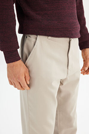 Pamuklu Regular Fit Normal Kesim Cepli Chino Pantolon