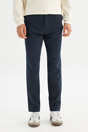 Regular Fit Normal Kesim Normal Bel Pamuklu Esnek Antrasit Chino Pantolon
