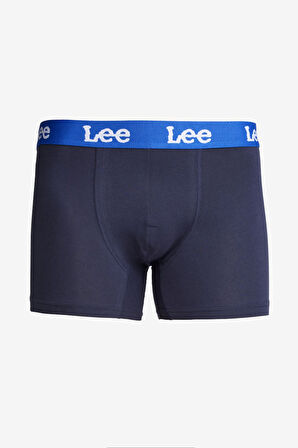 Regular Fit Normal Kesim Lacivert Pamuklu Esnek Boxer