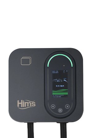 Hims HCDKS-22 Siyah 22kW 5m Kablolu Smart Elektrikli Araç Şarj İstasyonu