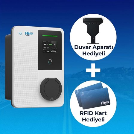 Hims 22kW Bireysel Duvar Tipi Araç Şarj İstasyonu HEVC-22
