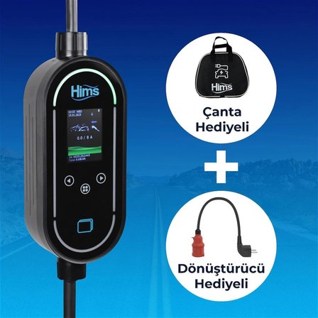 Hims 11kW Ev Tipi Taşınabilir Elektrikli Araç Şarj İstasyonu HCTK-11-PS-S