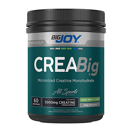 Big Joy Crea Big Micronized Creatine Powder 420 Gr - YEŞİL ELMA