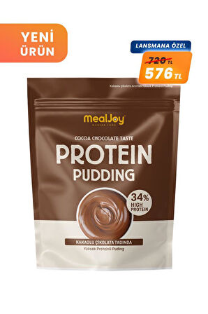 Mealjoy Protein PUDİNG 500 gr Yüksek Proteinli Kakaolu ve Çikolata Tadında
