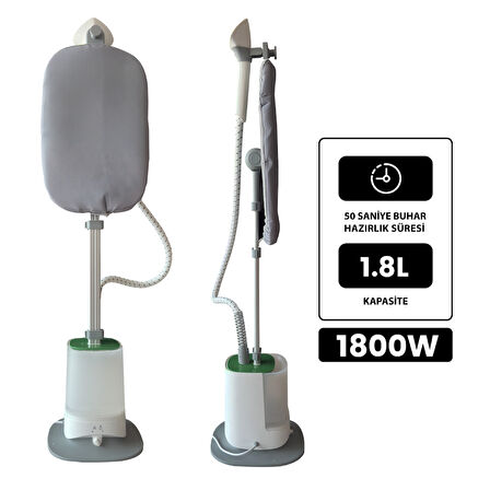 GS1321-BJ Dikey Ütü – 1800W Güç, Paslanmaz Çelik Başlık, 50 Saniyede Hazır
