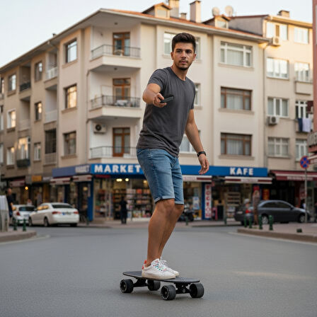 Elektrikli Kaykay H2S-1 – Şehir İçi Ulaşım Aracı, Scooter Alternatifi, 20 km/h, 8 km Menzil, Hafif 3.7 kg