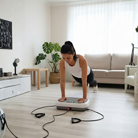 VibeCore Ev Tipi Dikey Mikro Titreşimli Egzersiz Aleti – Uzaktan Kumandalı Fitness Platformu