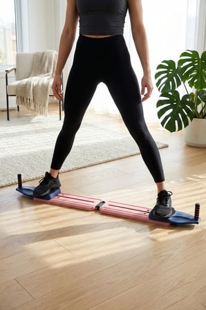Ev Tipi Full Body Egzersiz Aleti - Direnç Halatlı Kayar Board Sistemli Fitness Seti