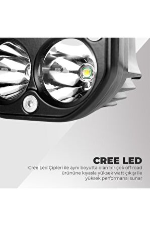 40w Baja Style 8 Cm Ultra Parlak Led Projektor Off Road - Sarı 2li