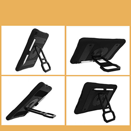 iPad 10.2 2021 (9.Nesil) Kılıf Kalem Bölmeli Defender Tablet Zırh Silikon