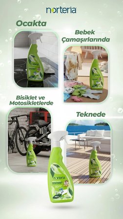 Norteria Bitkisel İçerikli Çok Amaçlı Genel Temizleyici & Leke Çıkarıcı (Su Bazlı Sprey)