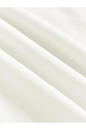 Unisex Oversize Bisiklet Yaka Basic Düz Sweatshirt - EKRU