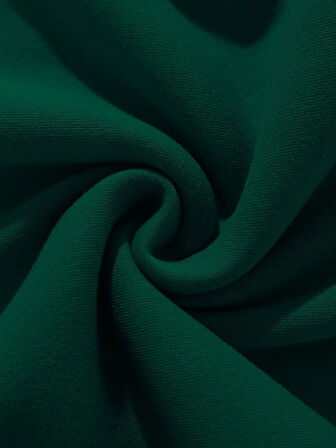 Unisex Oversize Bisiklet Yaka Basic Butterfly Baskılı Sweatshirt - KOYU YEŞİL