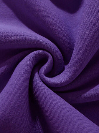 Unisex Oversize Bisiklet Yaka Basic Rose Love Baskılı Sweatshirt - MOR