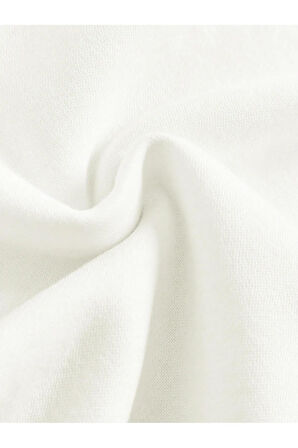 Unisex Oversize Bisiklet Yaka Basic Three Love Baskılı Sweatshirt - EKRU