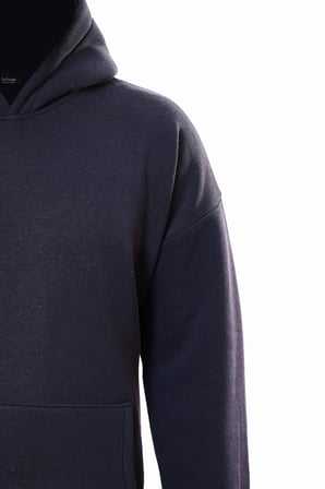 Unisex Heiparman Panda Baskılı Kapüşonlu İçi Yumuşak Polarlı Oversize Sweatshirt - LACİVERT