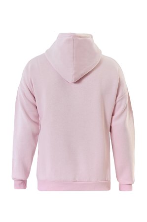Unisex Colorful Hair Baskılı Kapüşonlu İçi Yumuşak Polarlı Oversize Sweatshirt - PEMBE