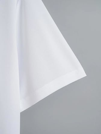 Unisex Oversize Bisiklet Yaka Billionaire Baskılı Basic T-Shirt - BEYAZ