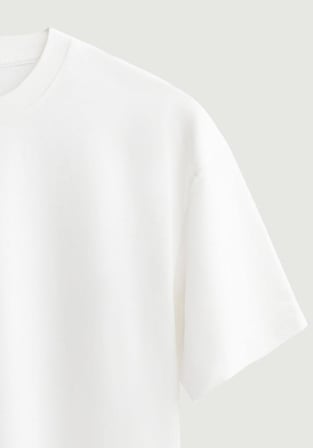 Unisex Bisiklet Yaka %100 Organik Pamuklu Kalın Dokulu Jerry Baskılı Oversize T-shirt - BEYAZ