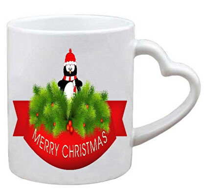 Kişiye Özel Yılbaşı Ağacı Merry Christmas Yeni Yıl Kulplu Kupa Bardak era0031