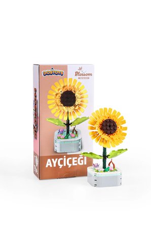 Dostoys Yapı Taşı Serisi Çiçek Yapım Seti Ayçiçeği Legom 150 Parça