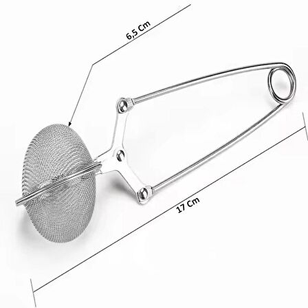 MyBru Paslanmaz Çelik Top Makas Çay Kahve Bitki Çayı Süzgeci