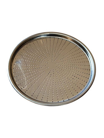 Paslanmaz Çelik Delikli Pizza Fırın Tepsisi Lahmacun Fırın Tepsisi 32 Cm