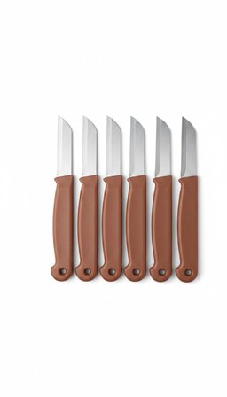 ByMyHand Kahverengi Meyve Bıçağı 6'lı Set