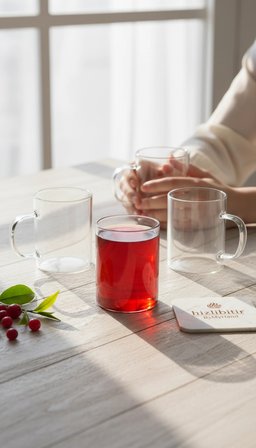ByMyHand Borosilikat Isıya Ateşe Dayanıklı Termisil Kulplu Çay Bardağı Kahve Bardağı 3'lü Set 200 Ml