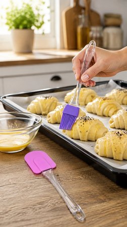 ByMyHand Karışık Renk Spatula ve Yumurta Fırçası 2'li Set