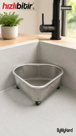 ByMyHand Paslanmaz Çelik Üçgen Lavabo Süzgeci Lavabo İçi Süzgeç