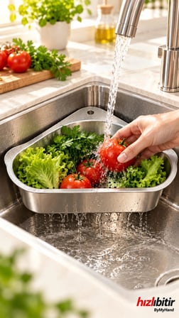 ByMyHand Paslanmaz Çelik Üçgen Lavabo Süzgeci Lavabo İçi Süzgeç No1
