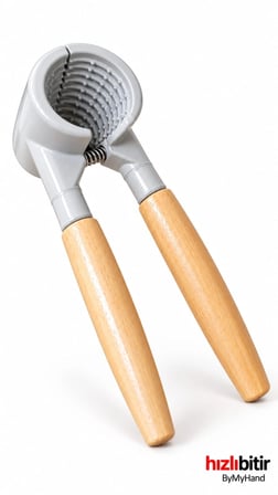 ByMyHand Döküm Metal Ahşap Saplı Ceviz Kıracağı No1