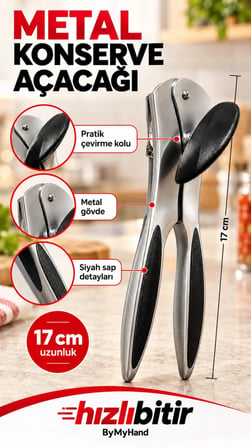 ByMyHand Metal Pratik Konserve Açacağı 17 Cm