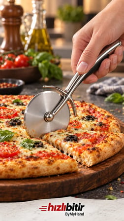 ByMyHand Paslanmaz Çelik Pizza ve Hamur Kesici