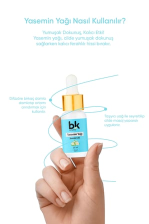 Yasemin Yağı %100 Saf - Duygusal Denge, Cilt Bakımı Ve Aromaterepi Serum 20 ml