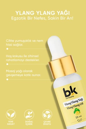 Ylang Ylang Yağı   - Duygusal Denge, Cilt Ve Saç Bakımı Serum 20 Ml