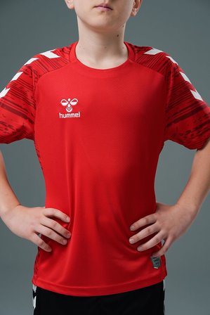 Hummel Line Antrenman Tişört Kırmızı Çocuk 
