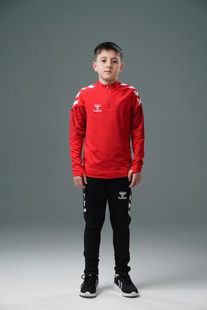 Hummel Line Antrenman Eşofman Üstü Kırmızı Çocuk