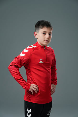 Hummel Line Antrenman Eşofman Üstü Kırmızı Çocuk
