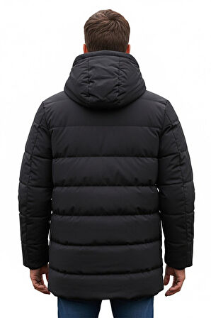 hummel Line Zip Coat Siyah Erkek Mont