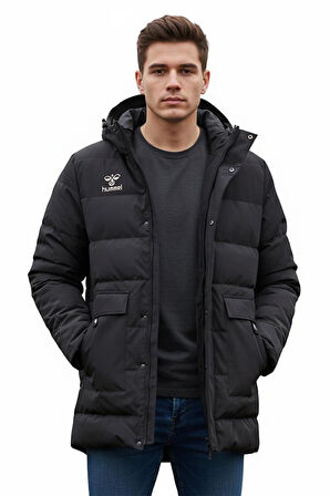 hummel Line Zip Coat Siyah Erkek Mont