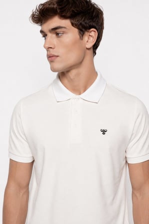 hummel Trona Polo 912358-9157 Ekru Erkek Polo Yaka T-Shirt