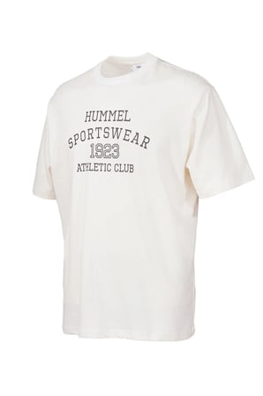 Hummel Oversize % 100 Pamuk Bisiklet Yaka T Shirt Erkek T SHİRT 912433-9157 EKRU